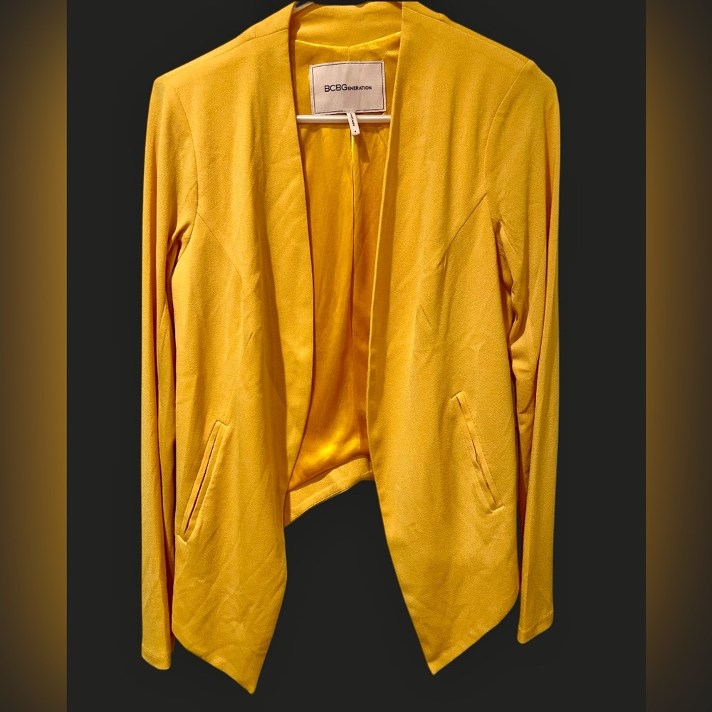 BCBGeneration Women's Bright Yellow Suit Jacket